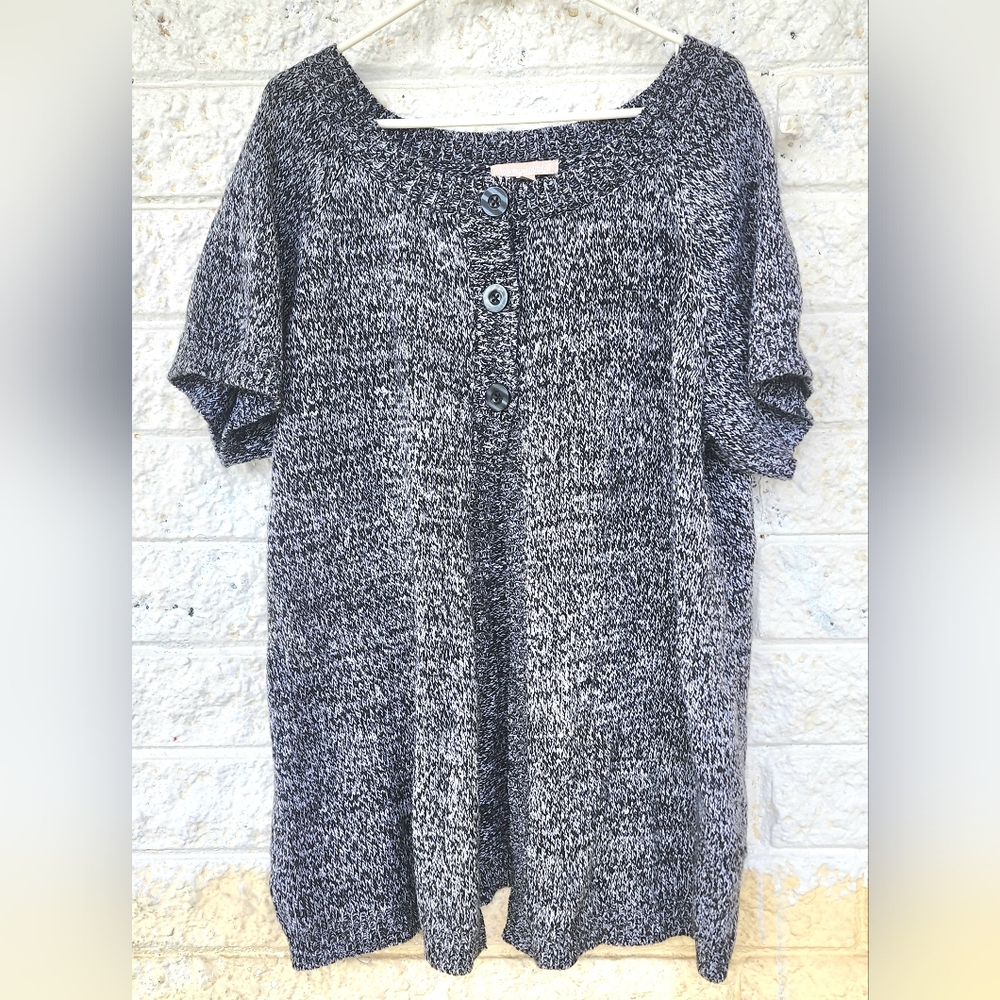 Woman Within Short Sleeve 50's Style Cardigan Size 18/20